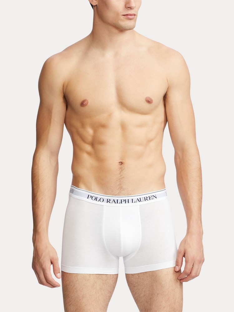 Czarny/biały/szary - Polo Ralph Lauren Stretch Cotton Boxers 3 Pack - Image 3 of 6