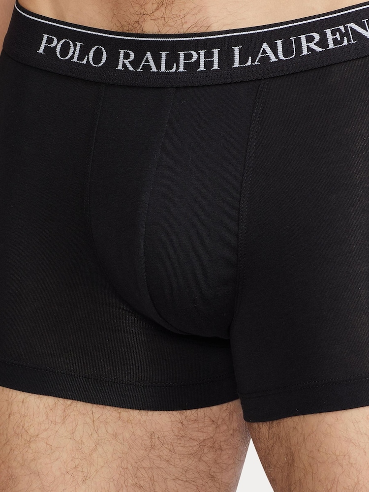 Črna/bela/siva - Polo Ralph Lauren raztegljivo bombažna boksarice 3 pakiranje - Slika 6 iz 6