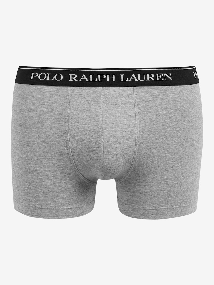 Polo Ralph Lauren Black/White/Grey Stretch Cotton Boxers 3 Pack - Image 9 of 9