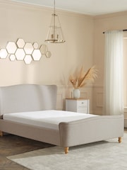Wool Blend Natural Stone Reign Upholstered Bed Frame - Image 2 of 6