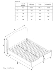 Wool Blend Natural Stone Reign Upholstered Bed Frame - Image 4 of 6