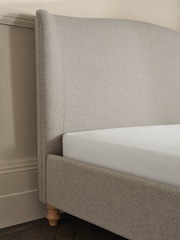 Wool Blend Natural Stone Reign Upholstered Bed Frame - Image 5 of 6