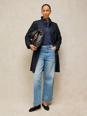 White Stuff Blue Kaia Tweedy Coat - Image 1 of 7