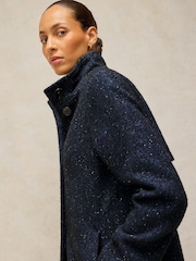 White Stuff Blue Kaia Tweedy Coat - Image 3 of 7