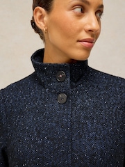White Stuff Blue Kaia Tweedy Coat - Image 5 of 7