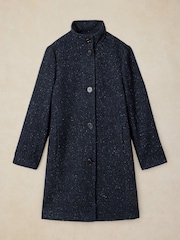 White Stuff Blue Kaia Tweedy Coat - Image 6 of 7