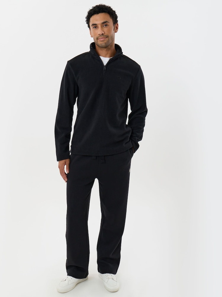 Threadbare Black Quarter Zip Fitness Fleece - Image 5 of 5 Threadbare Black Quarter Zip Fitness Fleece - Image 5 of 5