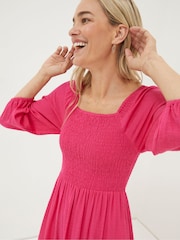 FatFace Pink Adele Midi Dress - Image 3 of 5