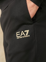 Emporio Armani EA7 Black/Gold Core ID Hoodie 100% Cotton Tracksuit - Image 6 of 9
