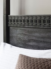 Gallery Home Black Boho Boutique 4 Poster Bed - Image 3 of 3