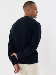 Threadbare Blue Soft V-Neck Jumper - Image 3 of 5