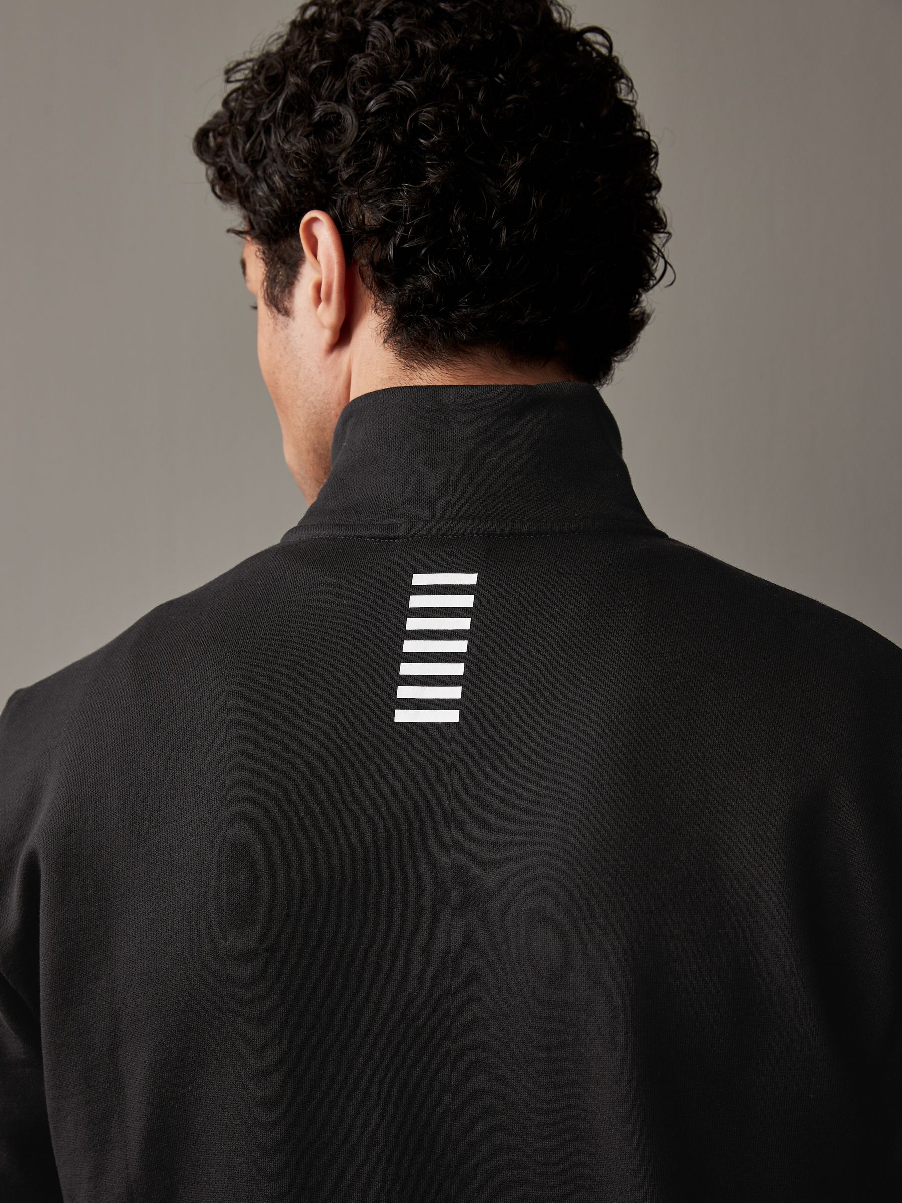 Buy Emporio Armani EA7 Core ID Quarter Zip Black Sweatshirt