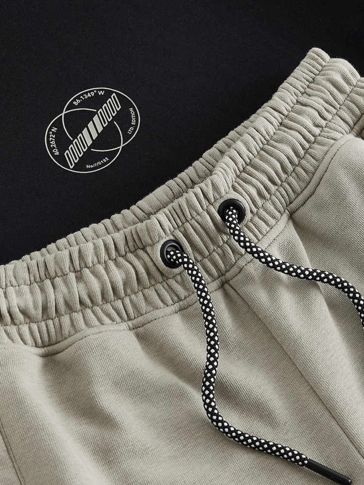 Black/Khaki Utility 100% Cotton T-Shirt and Shorts Set (3-16yrs) - Image 3 of 3