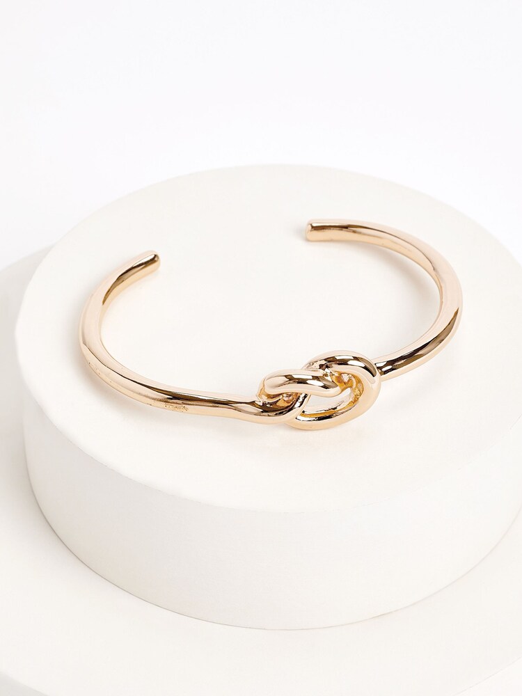 Aela Gold Tone Knot Bangle - Image 1 of 1