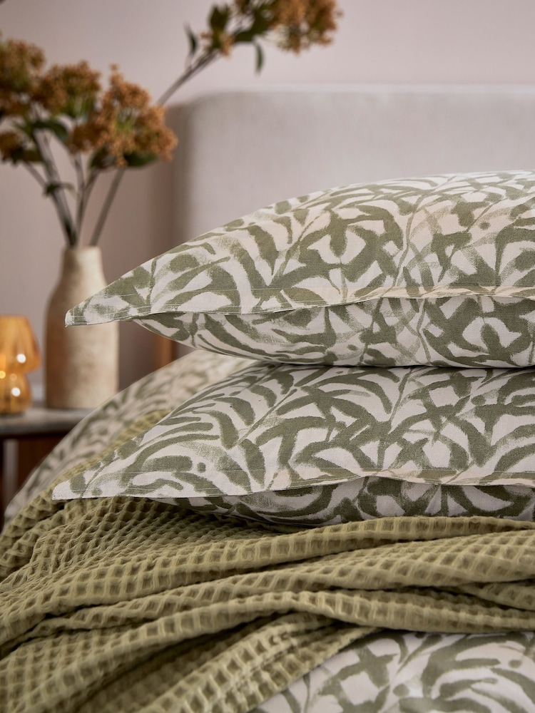 ABIGAIL AHERN x MURMUR Sage Green Cleo Duvet Cover & Pillowcase Set - Image 5 of 5 ABIGAIL AHERN x MURMUR Sage Green Cleo Duvet Cover & Pillowcase Set - Image 5 of 5