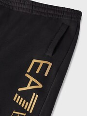 Emporio Armani EA7 Slim Fit Logo Series Black/Gold Joggers - Image 3 of 5