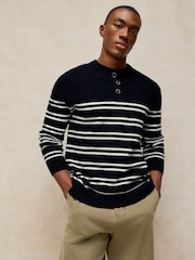 White Stuff Attadale Stripe Henley Jumper - Bild 1 av 6