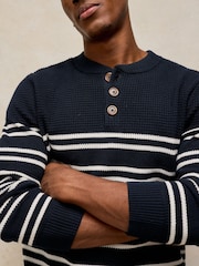 White Stuff Attadale Stripe Henley Jumper - Bild 4 av 6