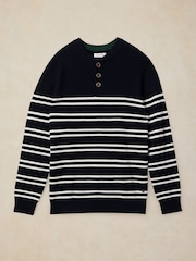 White Stuff Attadale Stripe Henley Jumper - Bild 5 av 6