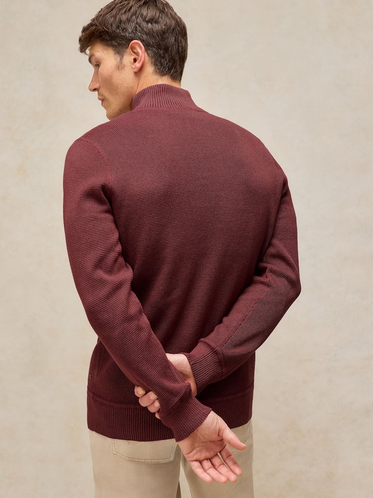 White Stuff Red Attadale Funnel Neck Jumper - Image 2 of 6 White Stuff Red Attadale Funnel Neck Jumper - Image 2 of 6