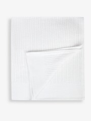 JoJo Maman Bébé White Woven Cellular Blanket - Image 4 of 5