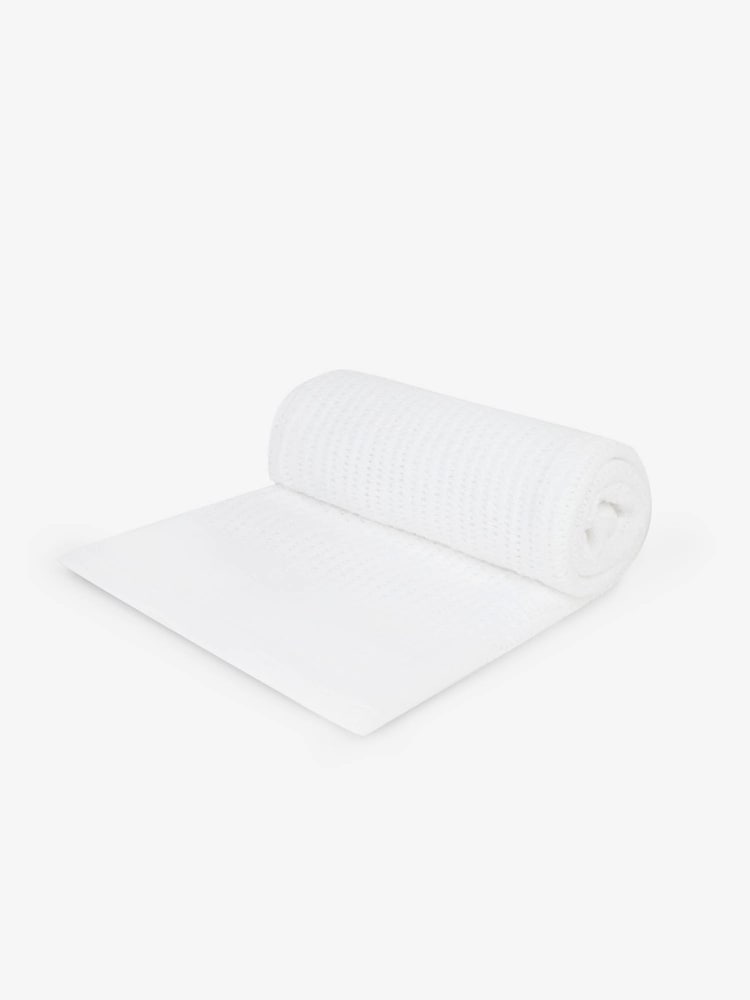 JoJo Maman Bébé White Woven Cellular Blanket - Image 5 of 5