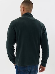 Threadbare Green Onion Quilted Quarter Zip Fleece - Image 3 of 4
