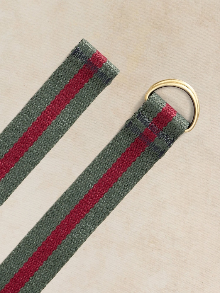 White Stuff Green Webbing Belt - Image 3 of 3