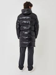 Threadbare Longline Showerproof Hooded Puffer Coat - Bild 2 av 4