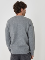 Threadbare Grey Soft V-Neck Jumper - Image 2 of 4