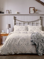 Set ng Pantakip sa Duvet at Pillowcase na may Bulaklak na Helena Springfield Folk Trellis - Larawan 2 ng 5