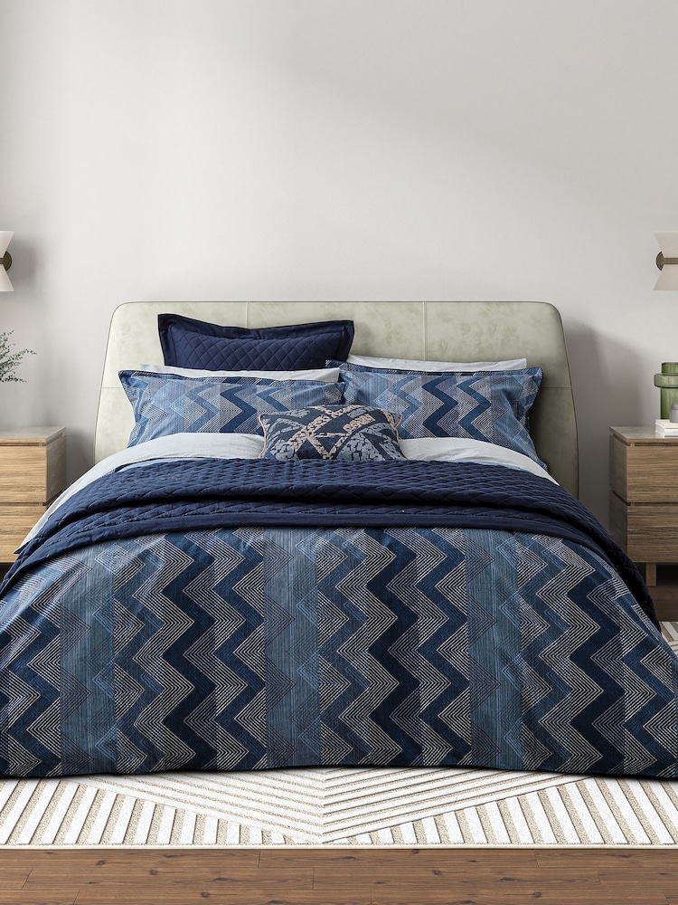 Bedeck of Belfast Sutton Geo Stripe Duvet Cover & Pillowcase Set - Bild 2 av 5
