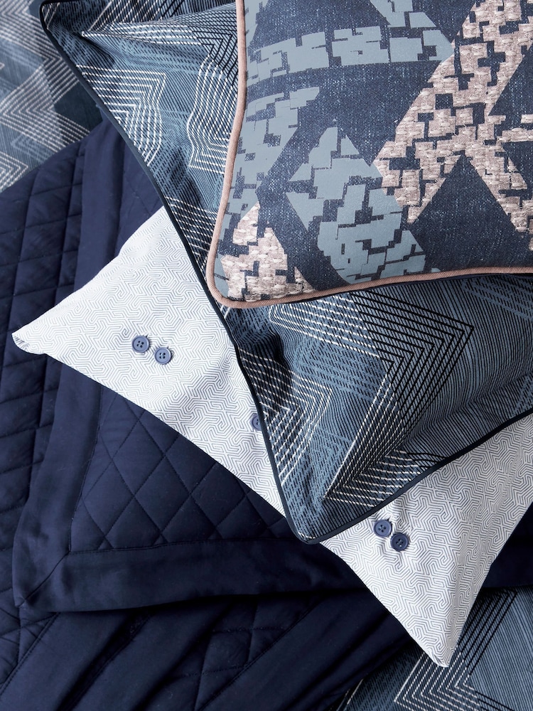 Bedeck of Belfast Sutton Geo Stripe Duvet Cover & Pillowcase Set - Bild 5 av 5