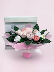 Babyblooms Baby Pink Gift Hamper with Personalised 100% Cotton Bunny Soft Toy - Image 1 of 4