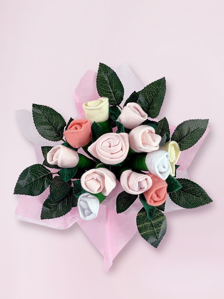 Babyblooms Baby Pink Gift Hamper with Personalised 100% Cotton Bunny Soft Toy - Image 2 of 4