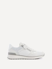 Linzi White Euston Lace Up Trainers With Zip Detail - Image 2 of 5