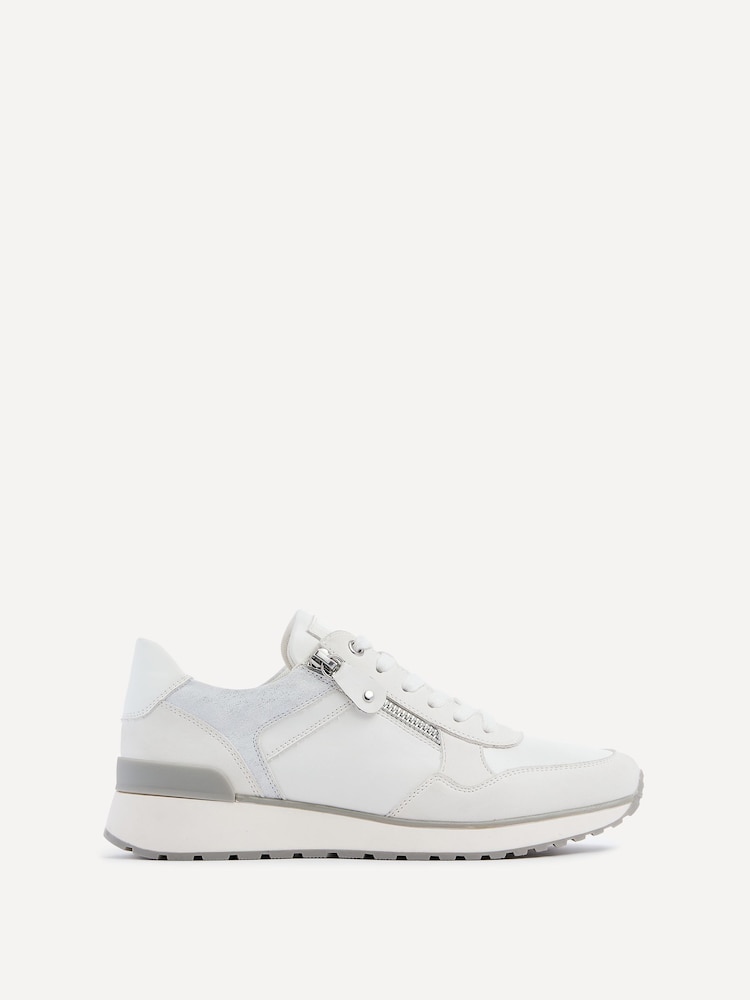 Blanco - Zapatillas con cordones y detalle de cremallera Euston de Linzi - Imagen 2 de 5 Blanco - Zapatillas con cordones y detalle de cremallera Euston de Linzi - Imagen 2 de 5