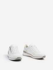 Linzi White Euston Lace Up Trainers With Zip Detail - Image 3 of 5
