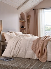 ABIGAIL AHERN x MURMUR Dusky Pink Maeve Waffle Textured Duvet Cover & Pillowcase Set - Image 2 of 5