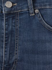 Reiss Indigo James Slim Fit Washed Jersey Jeans - Image 6 of 6