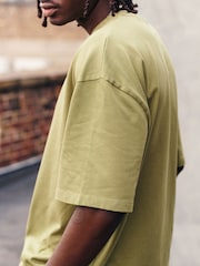 Green Oversized EDIT Heavyweight T-Shirt - Image 4 of 9