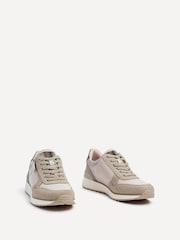 Linzi Nude Euston Lace Up Trainers With Zip Detail - Image 3 of 5