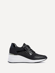 Negro - Zapatillas de deporte con cuña y detalle de purpurina Everett de Linzi - Imagen 2 de 5