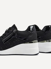 Negro - Zapatillas de deporte con cuña y detalle de purpurina Everett de Linzi - Imagen 5 de 5