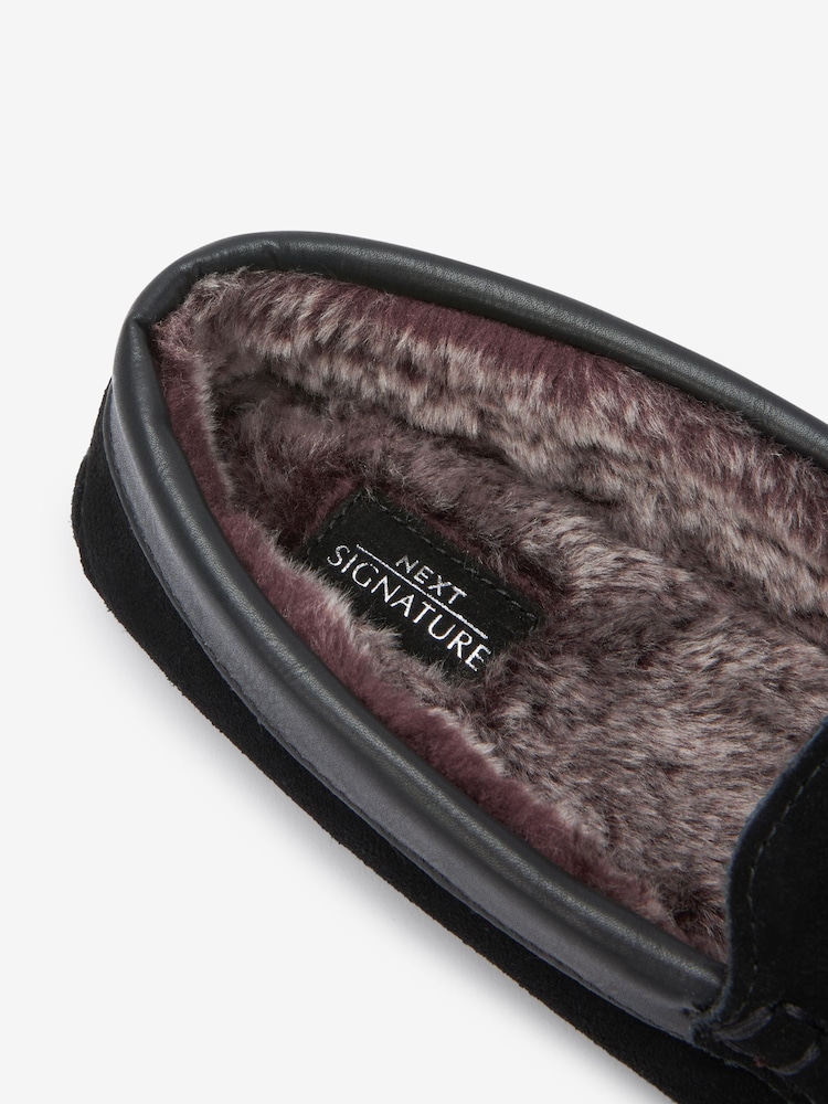 Black Signature Luxury Suede Moccasins - Image 4 of 5