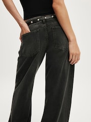 Cotton On Black Low Rise Wide Jeans - Image 2 of 5