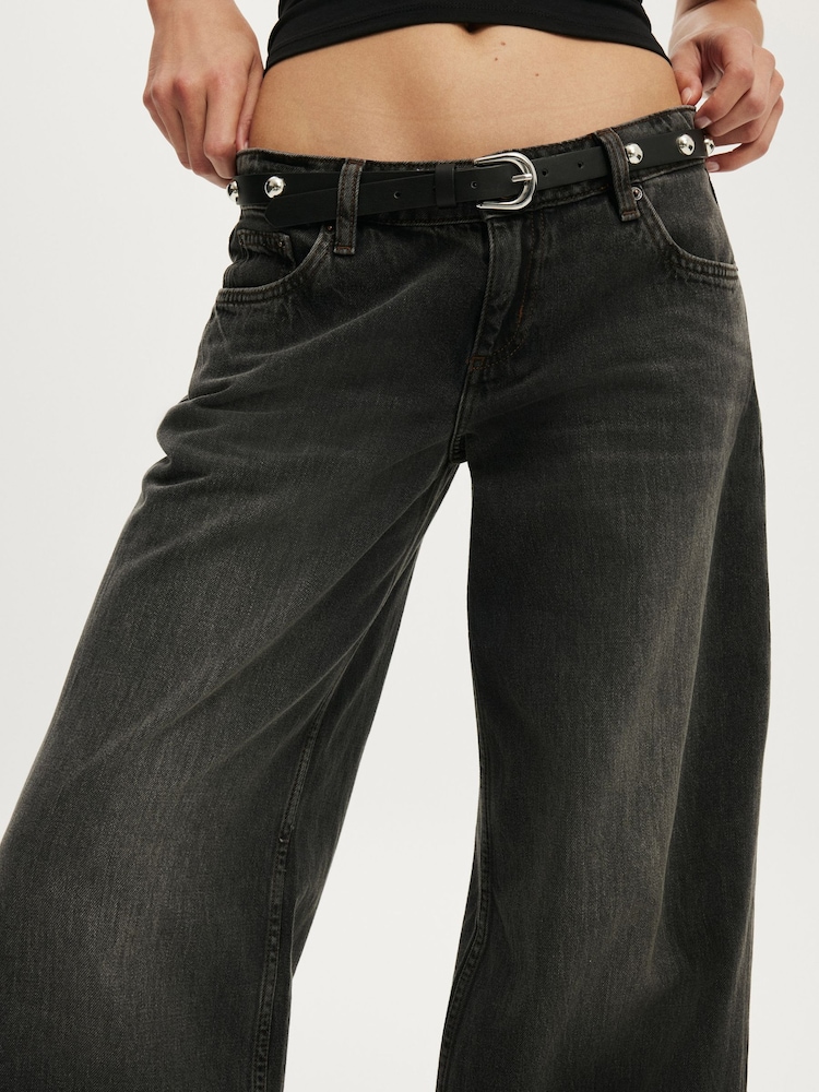 Cotton On Black Low Rise Wide Jeans - Image 5 of 5 Cotton On Black Low Rise Wide Jeans - Image 5 of 5