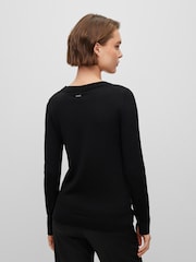 BOSS Black Virgin Wool Crew Neck Jumper - Image 4 of 5