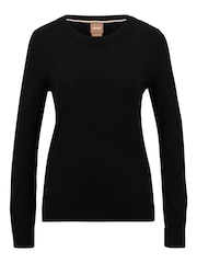 BOSS Black Virgin Wool Crew Neck Jumper - Image 5 of 5