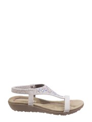 Fleet & Foster White Nicosia Slingback Sandals - Image 1 of 5